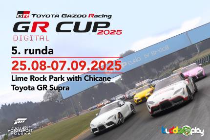 Informacje i zapisy do 5. rundy TOYOTA GR CUP DIGITAL –  25.08-07.09.2025 - Lime Rock Park with Chicane - Toyota GR Supra